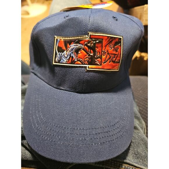 YU-GI-OH! "It's Time To Duel" Blue And Black Adjustable Baseball Cap/Hat - Picture 1 of 7